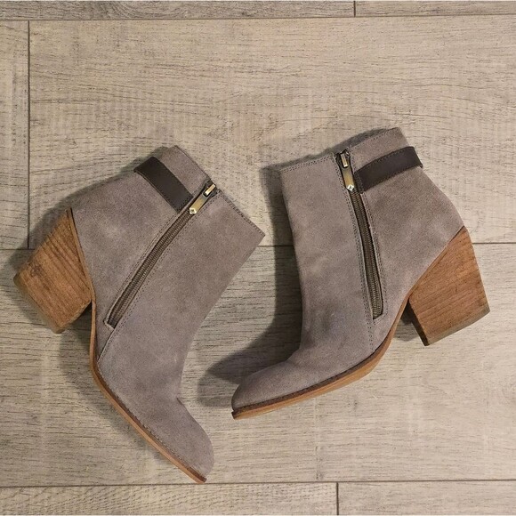 Sam Edelman Marielle Ankle Boots In grey suede 6.5 - Picture 2 of 8